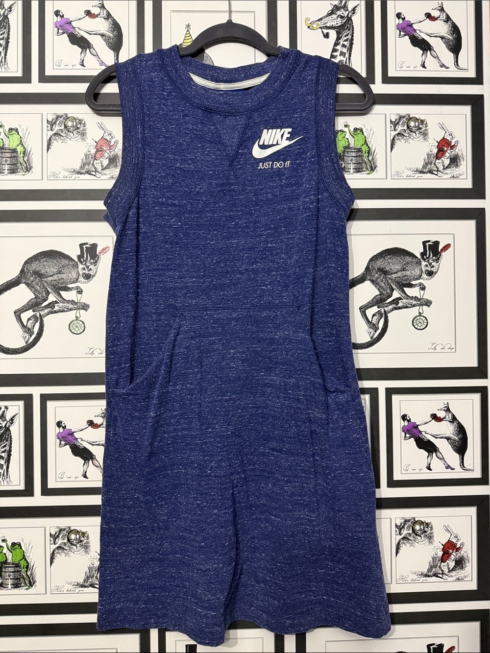 Nike Navy Blue Sleeveless Romper with Logo